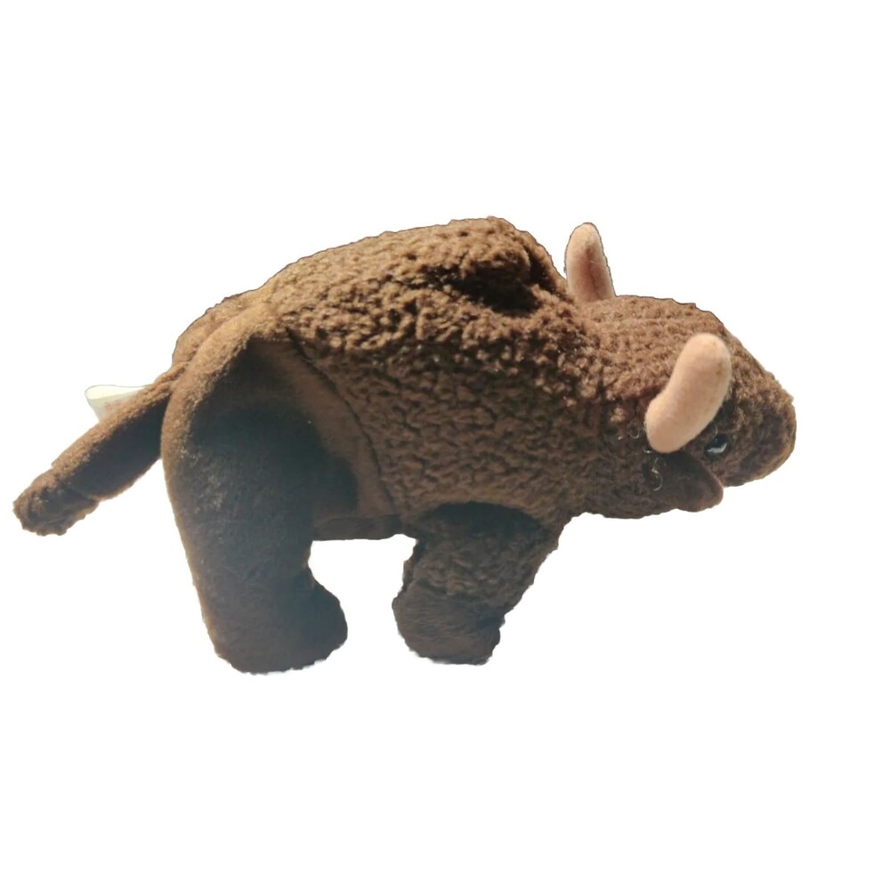 Ty Beanie Babies ROAM the brown Buffalo Retired 1998 7" W/ Tag Protector